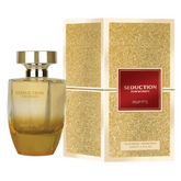 Goldkleurige Riiffs Seduction Edp fles en glitterende doos voor vrouwen